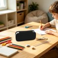 thumbnail image 6 of Black Pencil Case, Waterproof Oxford Fabric Stationery Pouch, Wear Resistant Supply Organizer Bag, Large Capacity Portable Storage Pouch for Daily Use, Office Work, Travel and Tiny Tots Daily Storage, 6 of 6