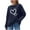 03 Navy, variant on Weiqiqre Womens Sweaters Crew Neck Long Sleeve Fall Winter Chunky Warm Pullover Tops Trendy Casual Outfits
