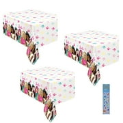 Barbie Pink Party Supplies Decoration Bundle Includes Plastic Table Covers - 3 Pack