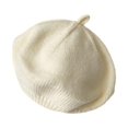 thumbnail image 1 of Gorro de boina para bebé, gorro de punto elástico, moda para niños de 5 a 30 meses, gorro de artista para Blanco, 1 of 9