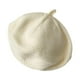 thumbnail image 1 of Boina francesa de punto, gorro informal de pintor para niños de 5 a 30 meses, gorro de vendedor de periódicos Blanco, 1 of 9