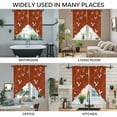 thumbnail image 3 of Japanese Style Swag Curtains for Kitchen/Bedroom/Living Room, Vintage Art Cranes Ocean Wave Red Scalloped Curtains 63 Inch Long, Rod Pocket Window Swag Topper Curtains Valances 2 Panels Set 36"x63", 3 of 8