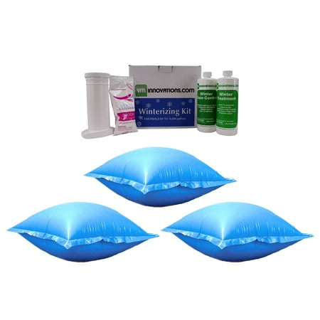 - Swimming Pool 10,000 Gal Winterizing Chemical Kit & 4 Foot Cover Pillow (3 Pack)