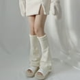 thumbnail image 2 of Yokua Women Lolita Socks Leg Warmers Knitted Foot Cover Knee High Footless Boot Cuff, 2 of 21