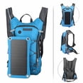 thumbnail image 4 of Mochila multifunción para exteriores con panel solar de 6,5 W y bolsa de agua de 2 l para ciclismo, color negro, 4 of 5