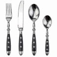 thumbnail image 1 of Classic Elegant Resin Rivets Handle Style Stainless Steel Western Cutlery 4 In 1 Set Delicate Utensils Dinnerware For Home, 1 of 1
