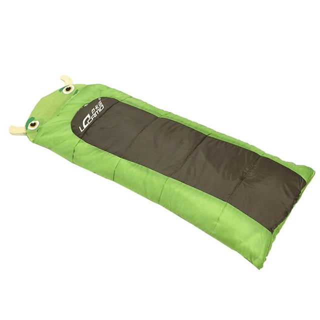 jinwen Sac de Couchage de Camping pour Enfants, Couette Légère Pliable Imperméable avec Rangement, Vert