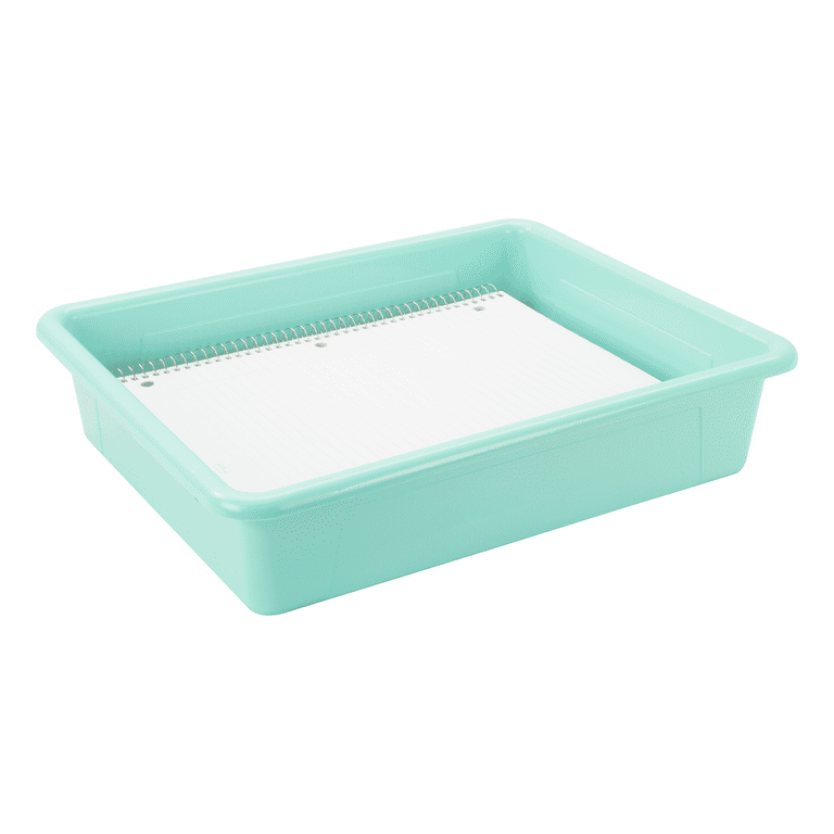 Storex Plastic Letter Tray, Storage for Documents and Office Supplies,  Teal, 5-Pack 
