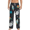 thumbnail image 2 of Kdxio Space Print Men's Sleep Pajama Pant Lounge Pants with Pockets, 2 of 8