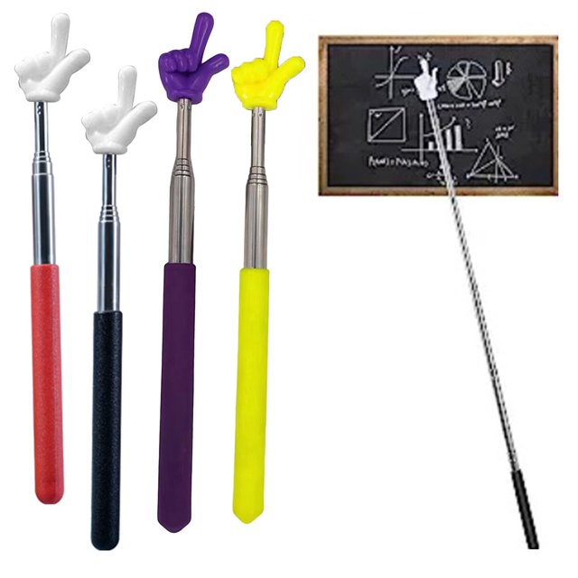 YAOMOBB High-quality Retractable Pointer Professional Long lasting Finger Pointer for Classroom Telescopic Teachers Pointer