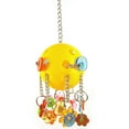 thumbnail image 2 of SPRING PARK Bird Chew Toy Plastic Hollow Ball Flower Shape Hanging Ringer Bell Colorful Swing Cage Toy for Small Medium Parrot Parakeet Conure Cockatiel Finch Cage Accessories, 2 of 6