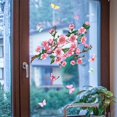 thumbnail image 1 of Window Stickers - 1 Stunning Pink Flower Pattern Decorative Static Cling Stickers to Prevent Birds from Colliding in Your Windows, 1 of 5