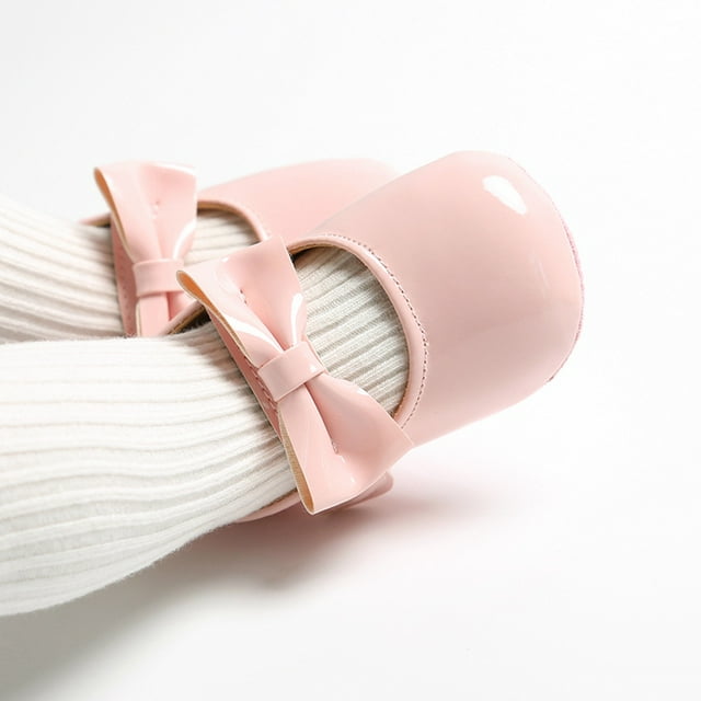 Toddler Baby Girls Anti-Slip Bowknot Sneakers Crib Shoes Infants Princess Casual Walking Shoes