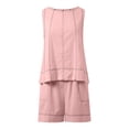 thumbnail image 6 of Two Piece Pajama Set for Women Shorts Summer Vacation Travel Cruise Airport Outfits Tank Top and Tennis Shorts Sets Sweatsuit, 6 of 7