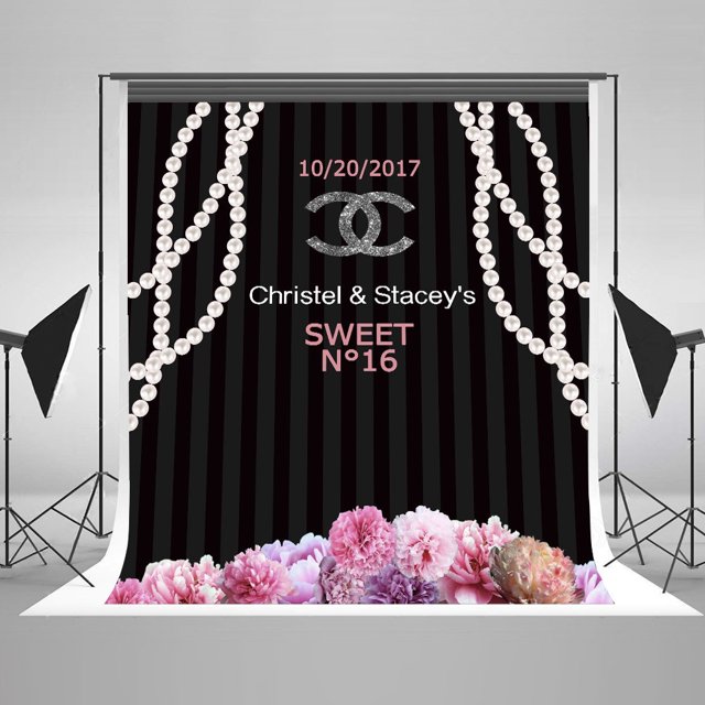 Telón de fondo ABPHQTO 150x220cm negro para Cumpleaños y bodas Decoración fotografía