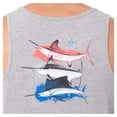 thumbnail image 3 of Guy Harvey Men's Billfish Collection Tank Top 3X-Large Sport Grey Heather/American Bills, 3 of 4