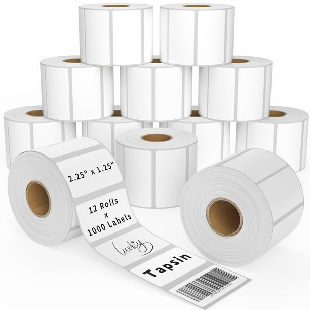 Etiquetas adhesivas Thermal Labels Tapsin, 2,25 x 1,25 cm, 12 rollos