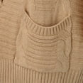 thumbnail image 7 of Solid Color Cardigan Fashion Loose Knitwear Pockets Round Neck Outwear Long Cable Knitted Sweater Open Front Warm Pullover Autumn Women Coat, 7 of 7