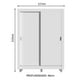 thumbnail image 3 of Ropero Closet Madesa Denver 2 Puertas Corredizas con Pies Blanco, 3 of 6