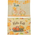 thumbnail image 5 of Mchoice Fall Decorations Pumpkin Maple Leaf Soft Durable Wrinkle-Resistant Placemat Thanksgiving Scene Decorations for Family Daily use, Holidays, Receptions, Parties, 5 of 5