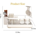 thumbnail image 2 of Kitchen Sink Dish Drying Rack: Drying Dish Rack, 2025 New Multifunctional Dish Rack with Drainer Tray, Chopstick Holder, and Wine Glass Rack, Dish Drainers for Kitchen Counter (Black Upgraded), 2 of 10