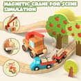 thumbnail image 3 of Train Set, Wooden Train Set for Kids, Train Toys for Toddlers, Toy Train with Train Tracks, Wooden Farm Toys for Kids 2 3 4 5+ Years Old, Great Gift for Boys Girls - Compatible with Other Brands, 3 of 8