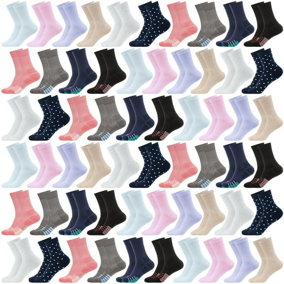 Usavemo 60 Pairs Quarter Socks Bulk Pack Various Value Sock Moisture Wicking Athletic Casual Bundle Sample Socks for Men Women Unisex Homeless Donation Size 9-13