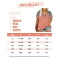 thumbnail image 5 of CASSIE LIZ Womens Tops Plus Size Summer V Neck Shirts Pink Leopard Fashion Short Sleeve Tee Loose Fit Cheetah Raglan Tunics Spring Blouses Casual Pullovers XL 14W 16W, 5 of 7