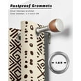 thumbnail image 6 of nqOlkjepod Outdoor Curtains for Patio Waterproof, Vintage Boho Outdoor Privacy Panels Grommet, Abstract Retro Geometric Striped Beige Blackout Outside Curtains for Porch/Cabana 54"x84", 1 Panel, 6 of 8