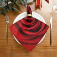 thumbnail image 2 of GZHJMY Valentine's Day Red Rose Cloth Napkins Set of 1, Reusable Washable Oversized Table Napkins for Family Wedding Dinner Party Home Decor, 20 Inch Decorative Washcloths, 2 of 7