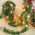 thumbnail image 3 of Christmas Garlands Hwkond Christmas Pines Needle Decorative Lights String With Small White Balls, Christmas Tree Thanksgiving Decoration Battery Operated Batteries Not Included Up to 60% Off, 3 of 7