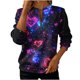 thumbnail image 2 of Xuyuer Valentines Day Sweatshirts for Women Valentine Sweatshirt Love Heart Graphic Pullover Tops Casual Holiday Tops Love Heart Shirts Casual Valentine Pullover Long Sleeve Tops, 2 of 5