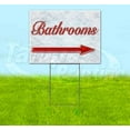 thumbnail image 1 of Bathrooms Right Arrow (18" x 24") Yard Sign, Includes Metal Step Stake, 1 of 6
