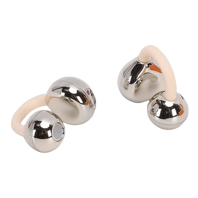 Auriculares Con Clip En Auriculares Inalámbricos Bluetooth 6.0 Con Espejo De Maquillaje Luz LED 48H Tiempo De Reproducción IPX6 Auriculares Con Control Táctil A Prueba De Agua