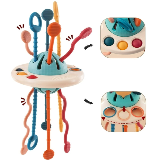 Montessori Toys Pamexin, silicona apta para alimentos, más de 18 m, para niños pequeños