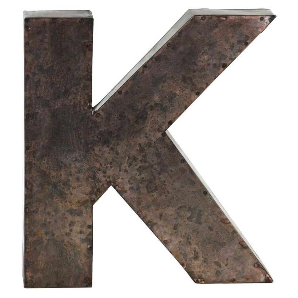 "K" Metal Alphabet Wall Decor Letter