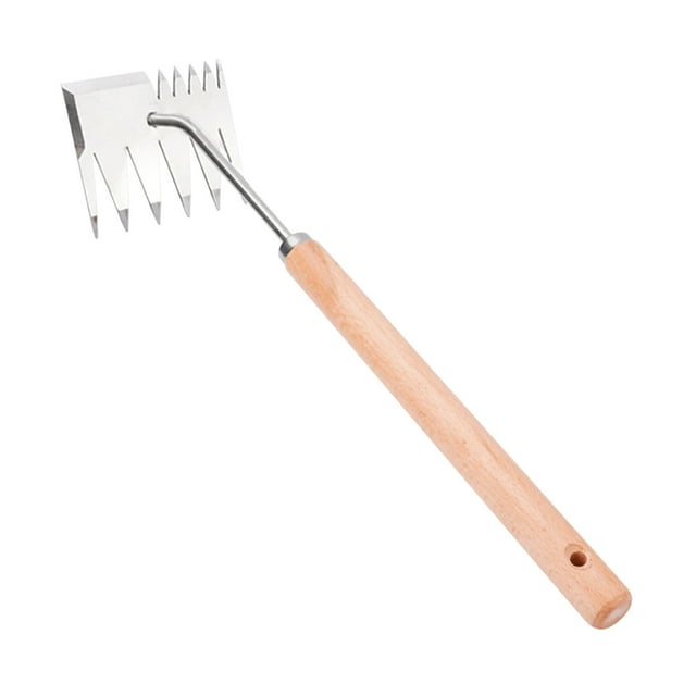 Désherbeur, Outil de Traction en Acier Inoxydable, Houe de Jardinage, Râteau, Outil Agricole, Petite Houe, Outil de Desserrage
