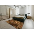thumbnail image 5 of Ahgly Company Machine Washable Indoor Round Transitional Night Red Area Rugs, 3' Round, 5 of 7