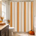 thumbnail image 6 of Orange Striped Shower Curtains for Bathroom, Modern Minimalist Stripes Farmhouse Waterproof Fabric Shower Curtain, Decorative Bathroom Curtain for Bathtub, 36"x72", No Hooks Included, 6 of 9