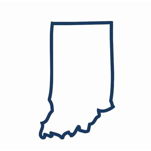 State Map Outline Indiana Vinyl Decal Sticker UV & Waterproof Bumper Window Laptop Automotive Water Bottle Gift accessories – NAVY 5"