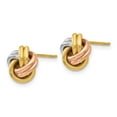 thumbnail image 2 of 14k Tri Color Gold Love Knot Post Earrings, 2 of 2