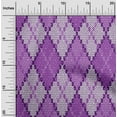 thumbnail image 2 of oneOone Viscose Chiffon Purple Fabric Argyle Dress Material Fabric Print Fabric By The Yard 42 Inch Wide, 2 of 4