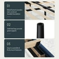 thumbnail image 4 of Einfach Queen Size Platform Bed Frame with Upholstered Velvet Vertical Headboard, Blue, 4 of 6