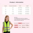 thumbnail image 7 of inhzoy Kids High Visibility Safety Vest Zipper Reflective Strips  Children Waistcoat A Orange 10-12, 7 of 7
