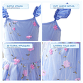 thumbnail image 6 of IPIO Girls’ Blue Floral Embroidered Tulle Party Dress with Ruffle Sleeves, 6 of 7