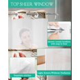 thumbnail image 4 of No Hook Shower Curtains with Snap in Liner, Coastal Lobster Waterproof Fabric Shower Curtain, Beach Coral Shell Nautical Vintage Double Layers & See-Through Top Window Bathroom Curtains 72''x96'', 4 of 6