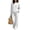 White, variant on Women's Sweatsuit 2 Piece Outfit Long Sleeve Crew Neck Sweatshirt with Kangaroo Pocket Wide Leg Pants Soft Relaxed Fit Casual Lounge Wear Set for Fall Winter Daily Wear Black L