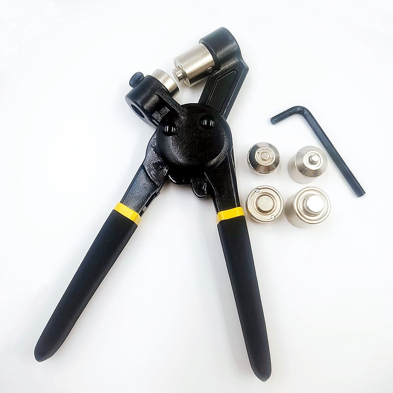 Heavy Duty Grommet Tool Kit 10mm Size Handheld Eyelet Tool Plier Rivet Press Silver Grommets for Tarp Leather Fabric