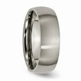 thumbnail image 4 of Grey Titanium Ring Band Wedding Comfort Domed 7mm Brushed, 4 of 6