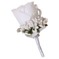 thumbnail image 2 of Qarigey Ramilletes de ojales no tóxicos, inodoros y respetuosos con la piel, broches, flores, flor en el ojal, blanco Type3 NO3, 2 of 6